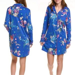 Johnny Was Sunrise Pima Cotton Long Sleeve Button Floral Print
Sleep Shirt